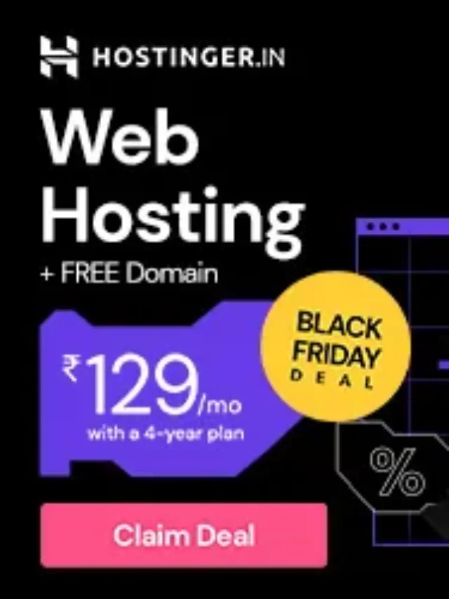 Hostinger Black Friday Sale Live With FREE Domain